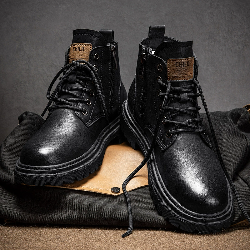 Martin сапоги мужской 2023 новый стиль британской ретро стиль высокой помощи сапоги повседневная мужская кожаная обувь