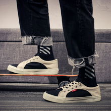 2024春秋帆布鞋ulzzang百搭复古米色韩版学生街拍ins板鞋情侣休闲