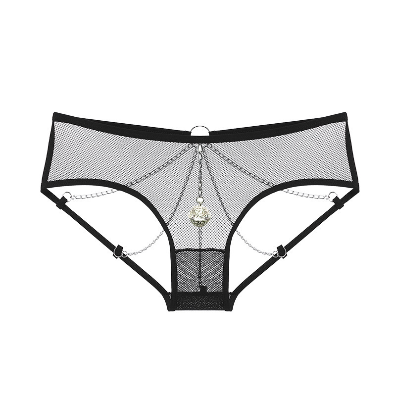 Free shipping good quality bell will ring sexy thong women's underwear chain binding perspective outfit Free shipping good quality bell will ring sexy thong women's underwear chain binding perspective outfit