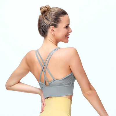 2021 new pattern lulu motion Underwear Gather Beautiful back run yoga vest Bodybuilding bra Yoga suit ins