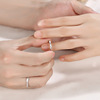 Fashionable matte ring for beloved suitable for men and women, silver 925 sample, light luxury style