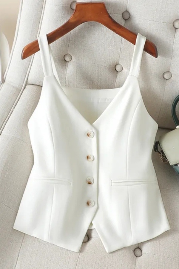 French-Style Short Camisole Vest for Women, New Spring/Summer Slimming Vest, Versatile Trendy Top