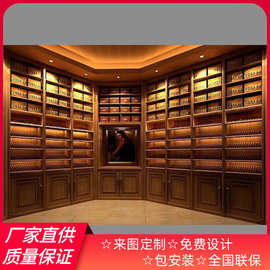 雪松木实木 雪松木实木雪茄房 恒温恒湿雪茄柜烟柜 设计效果图片