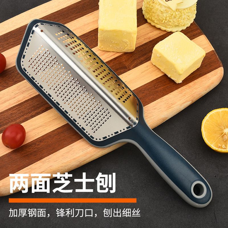 チーズ削り器、チーズグレーター、レモン削り器、フルーツ削り器、チョコレート削り器、ステンレス製両面三角削り器、多機能|undefined