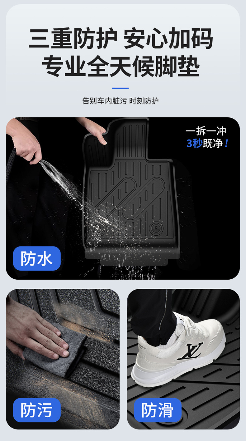 Suitable for the New Zhiji L6 Ls6 Ls8 Ls9 Special Vehicles, All-Weather Tpe Car Floor Mats and Car Accessories