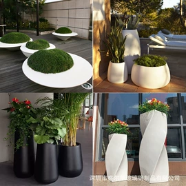 景观雕塑;排椅、等候椅;花盆容器