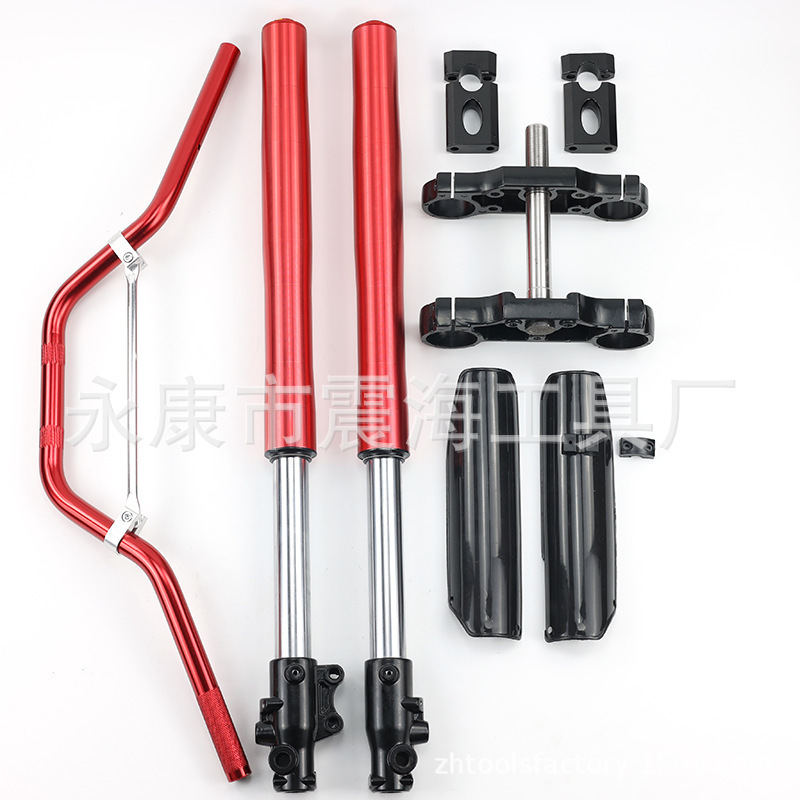 Apollo Kawasaki cross-country motorcycle front shock absorber inverted front fork length 710-800mm shock absorber with handle Apollo Kawasaki cross-country motorcycle front shock absorber inverted front fork length 710-800mm shock absorber with handle
