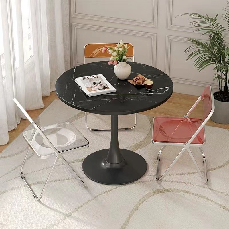 Nórdico hogar mesa de ocio hotel de negocios recepción mesa redonda de oficina de negociación inswind leche té cafetería blanca