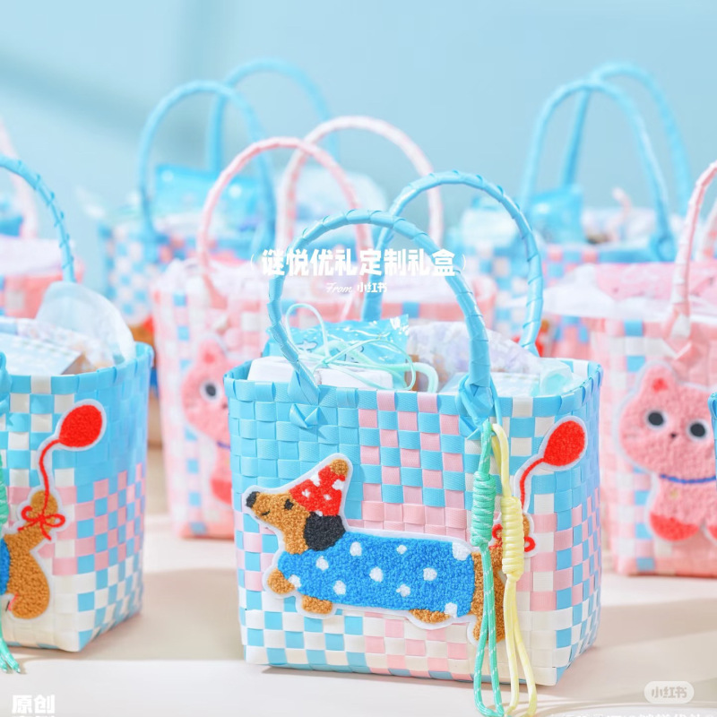 織りキャベツバスケットバッグ DIY お土産バッグ小さなバッグカラフルなハンドバッグレディースハンドバッグ女性|undefined