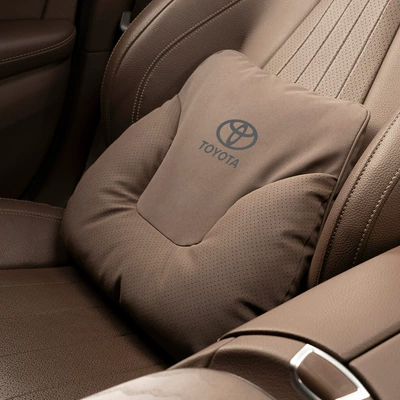 Headrest – for Toyota Headrest, Neck Pillow - bull-horn-style-chestnut-brown-toyota-lumbar-support-single-pack