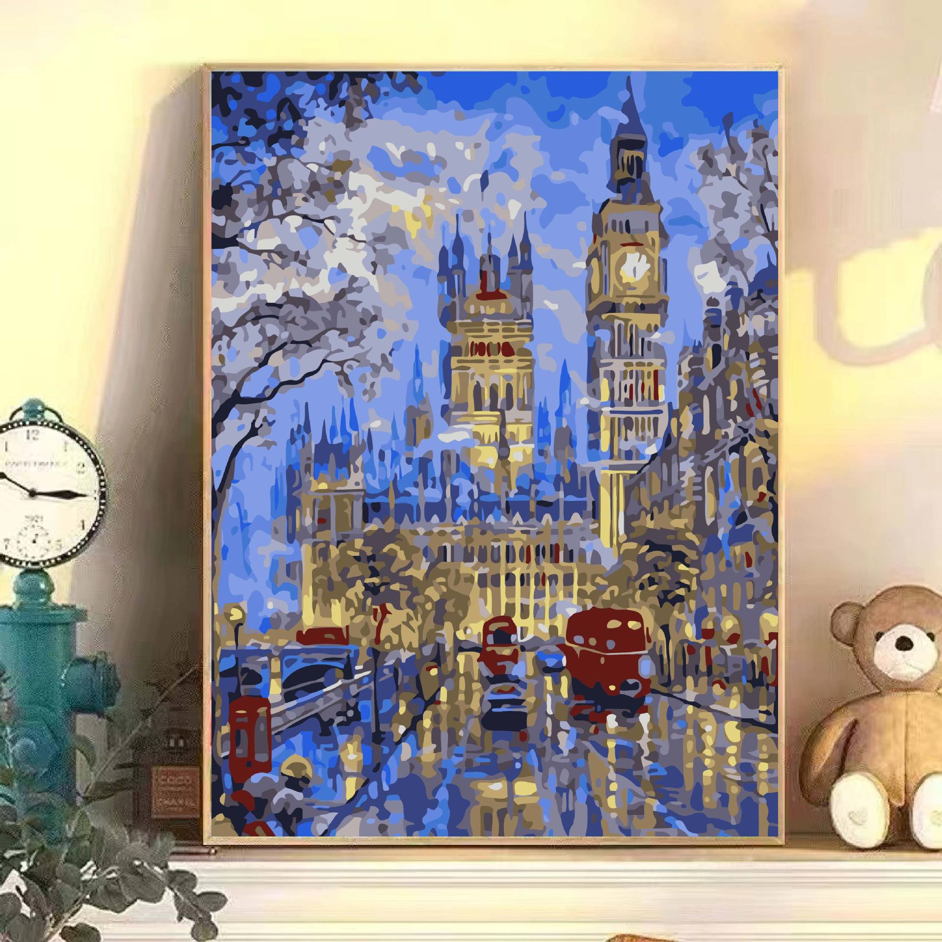 Pintura al óleo digital hecha a mano diy relleno sala de estar decoración de pintura colgante arte relleno pintura al óleo al por mayor