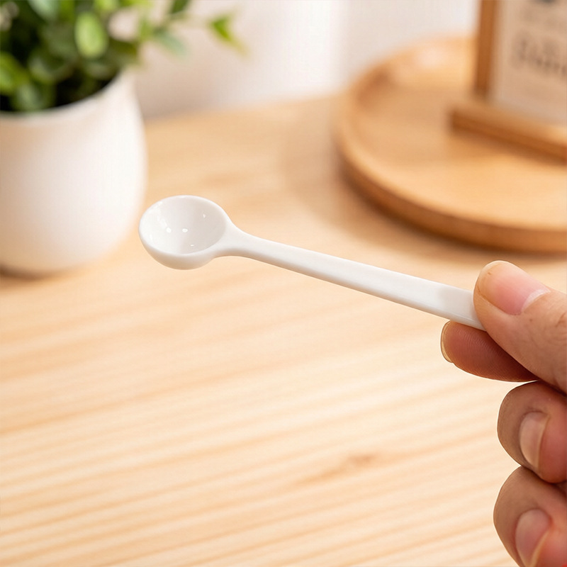 Plastic Bean Scoop, Fruit Powder Scoop, Mini Spoon, Bean Scooping Spoon, DIY White Spoon, Fusion Bean Spoon