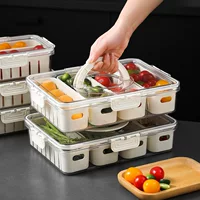 Японский портативный пищевой ящик для хранения свежих продуктов для кемпинга на открытом воздухе, коробка для фруктового бенто для прогулок и весеннего пикника