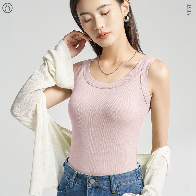 elastic base black tank top