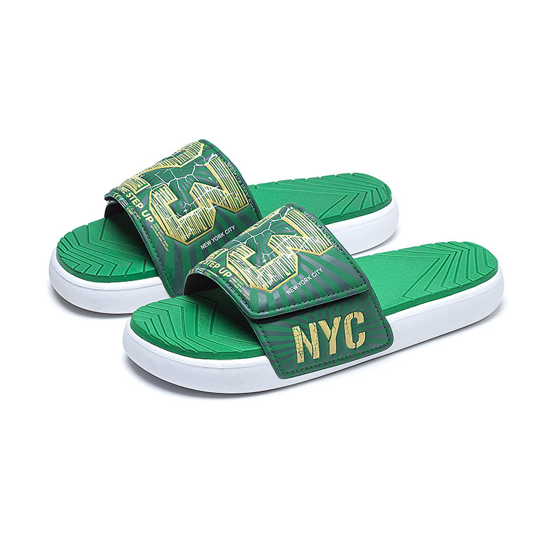 外着屋外スリッパ男性一字引き夏サンダル滑り止め欧米トレンド男性スリッパslippers|undefined