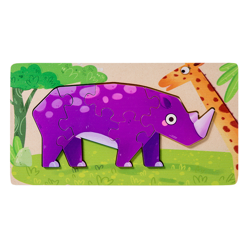 Educación temprana para niños, cognición animal, escena de doble cara, rompecabezas tridimensional, panel de emparejamiento, juego digital de doble cara, juguetes de madera