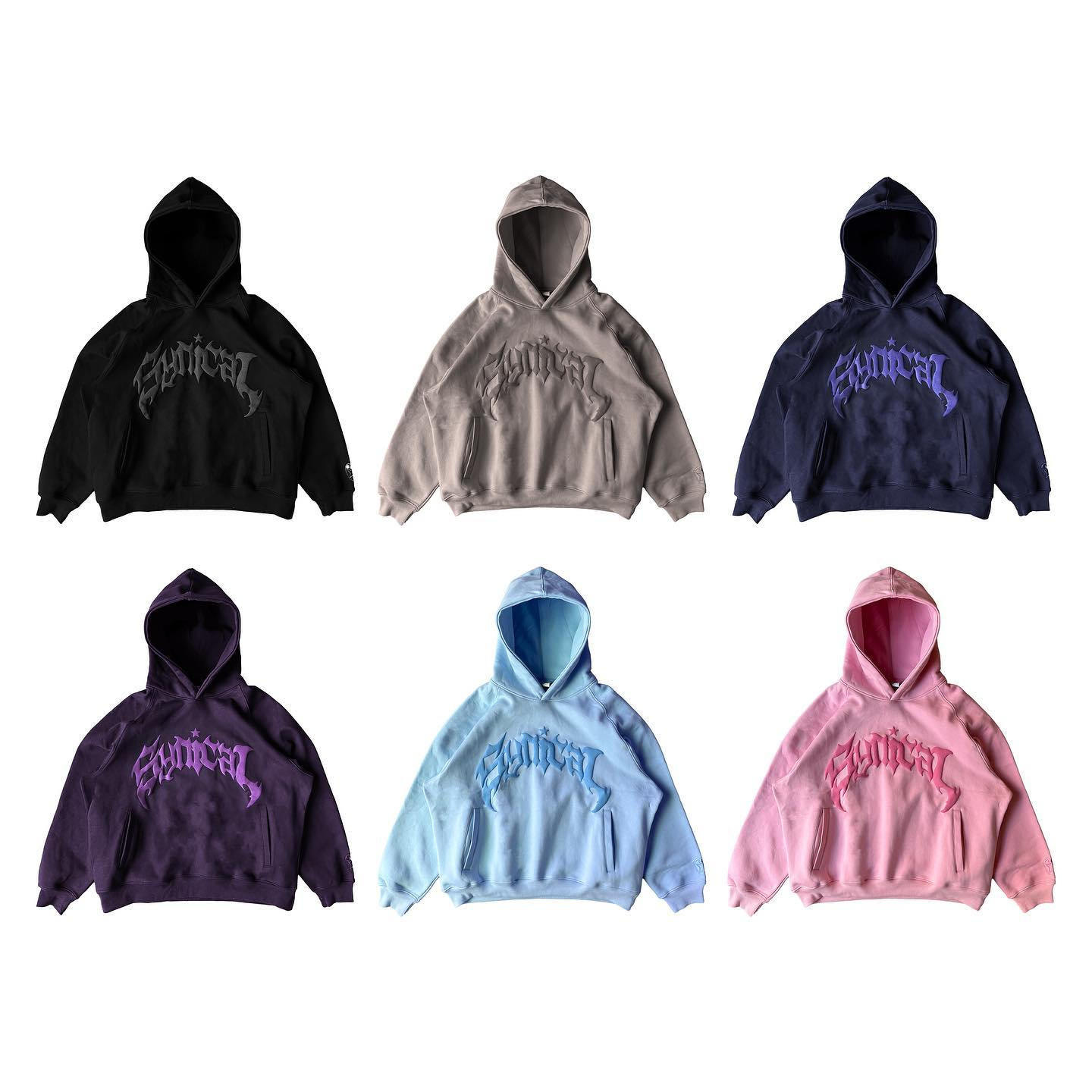 Sudadera con capucha y cremallera american retro gothic estrellas_voghion.com