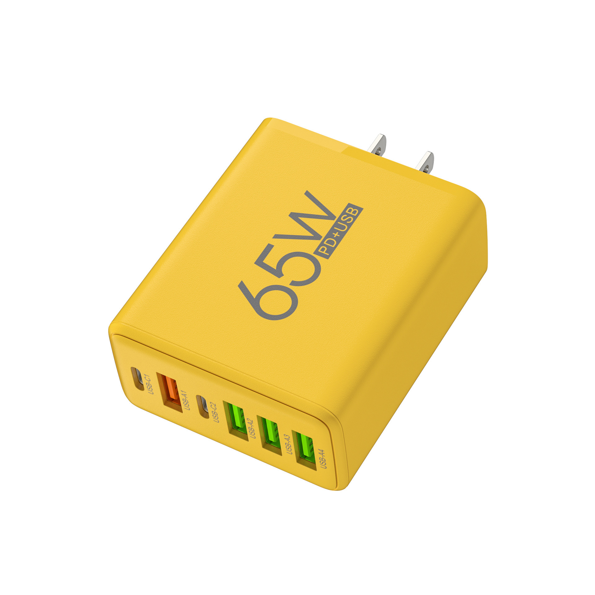 Cargador de carga rápida de 65W 2PD + 4USB Cargador multipuerto para Huawei Apple Carga rápida estándar europeo estándar británico estándar estadounidense