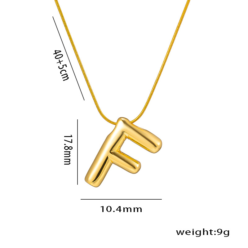 Titanium Steel Simple Style Letter Plating Pendant Necklace display picture 7