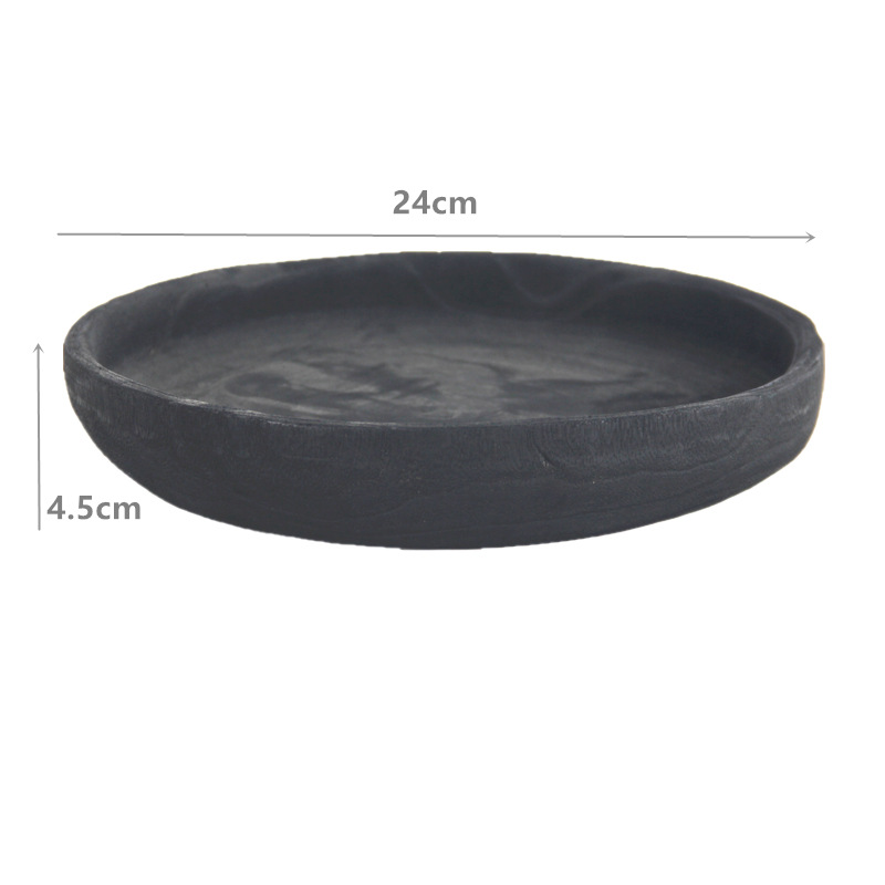 Ventas de la fábrica bandeja de madera hecha a mano decoración plato merienda plato de fruta B & B decoración de escritorio del hogar adornos