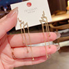 Silver needle, trend earrings with bow, silver 925 sample, wish, wholesale