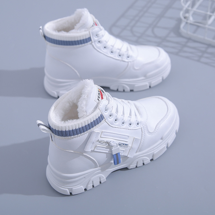 雪地靴女加绒加厚底2023秋冬新款高帮网红时尚圆头短筒女鞋Q3521