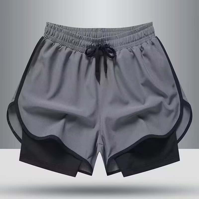 Fake Two-Piece Sports Swimming Shorts for Men 2025 Summer Quick-Drying Three-Point Fitness Running Basketball Training Four-Point Pants Fake Two-Piece Sports Swimming Shorts for Men 2025 Summer Quick-Drying Three-Point Fitness Running Basketball Training Four-Point Pants