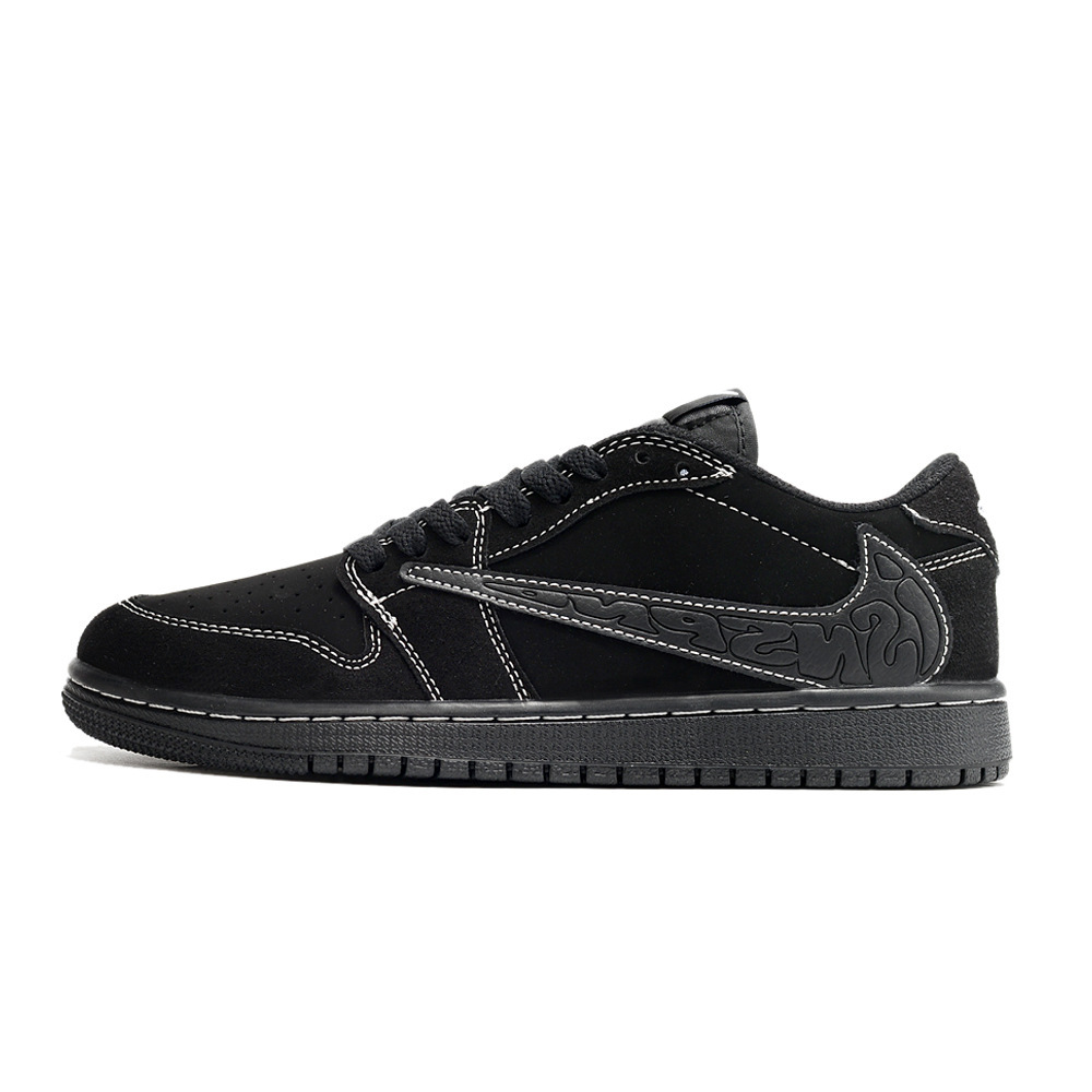 Nike oficial AJ barbado zapatos de hombre zapatos de patina baja para hombres samurai negro zapatos de pareja deportivos casuales puros image 6