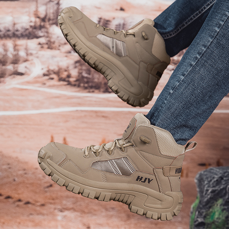 Botas de montaña al aire libre botas tácticas del desierto botas de nieve para hombres camping cross-border zapatos de entrenamiento de tamaño grande para hombres 47