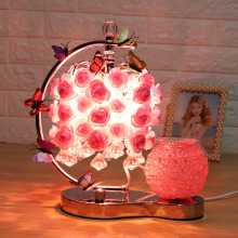 精油香薰灯插电式家用卧室床头灯玫瑰装饰品摆件专用院香薰炉