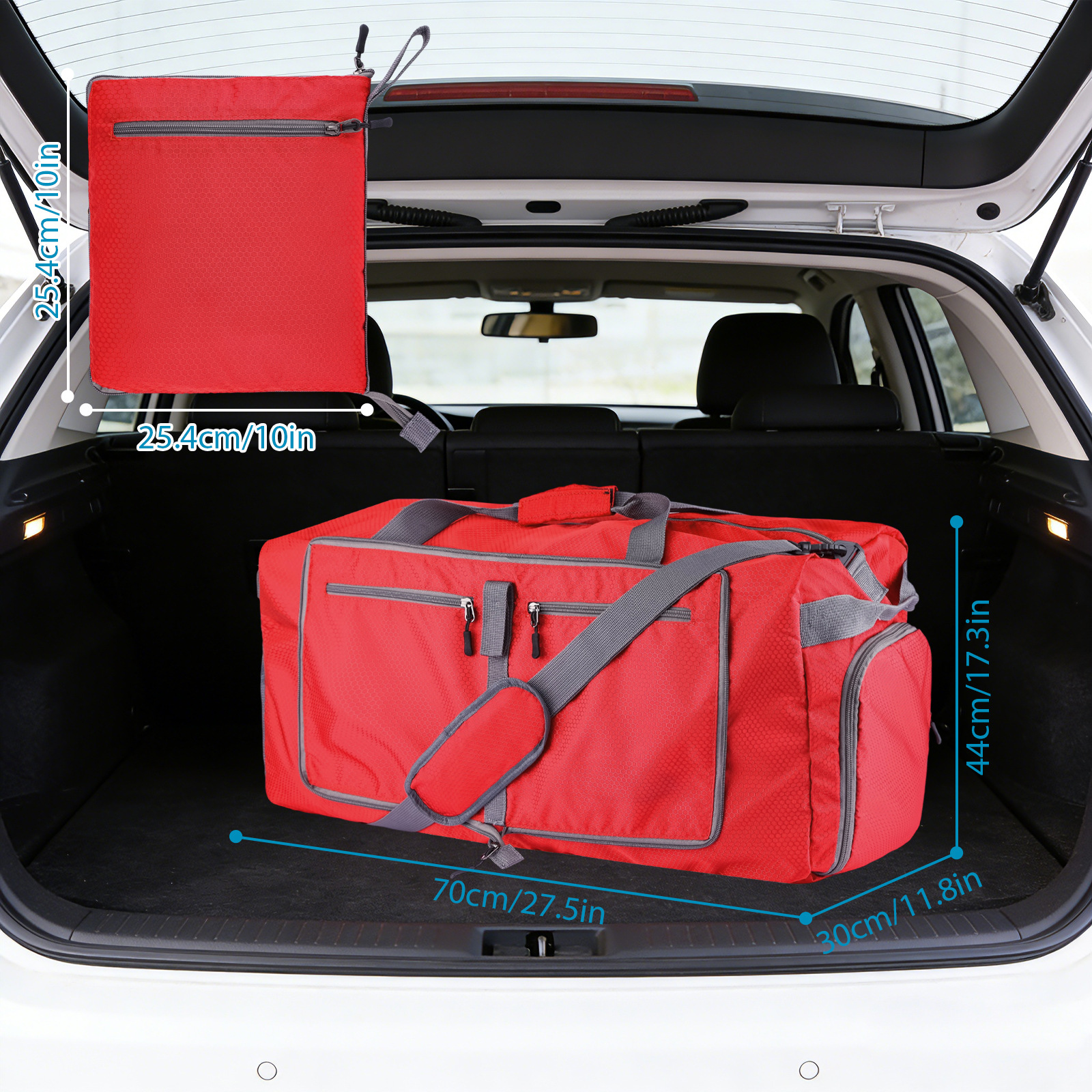 Cross-Border Amazon Hot-Selling Football-Patterned Ultra-Light Waterproof Storage Folding Bag, Portable Travel Bag, Large-Capacity Luggage Bag