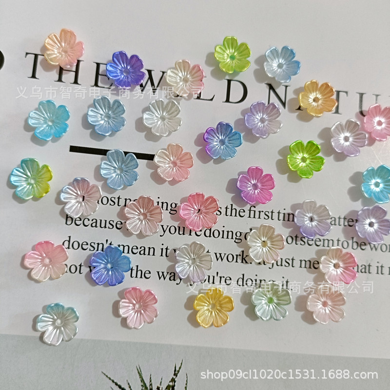Two-color matte cute Chinese hairpin flower-shaped handmade