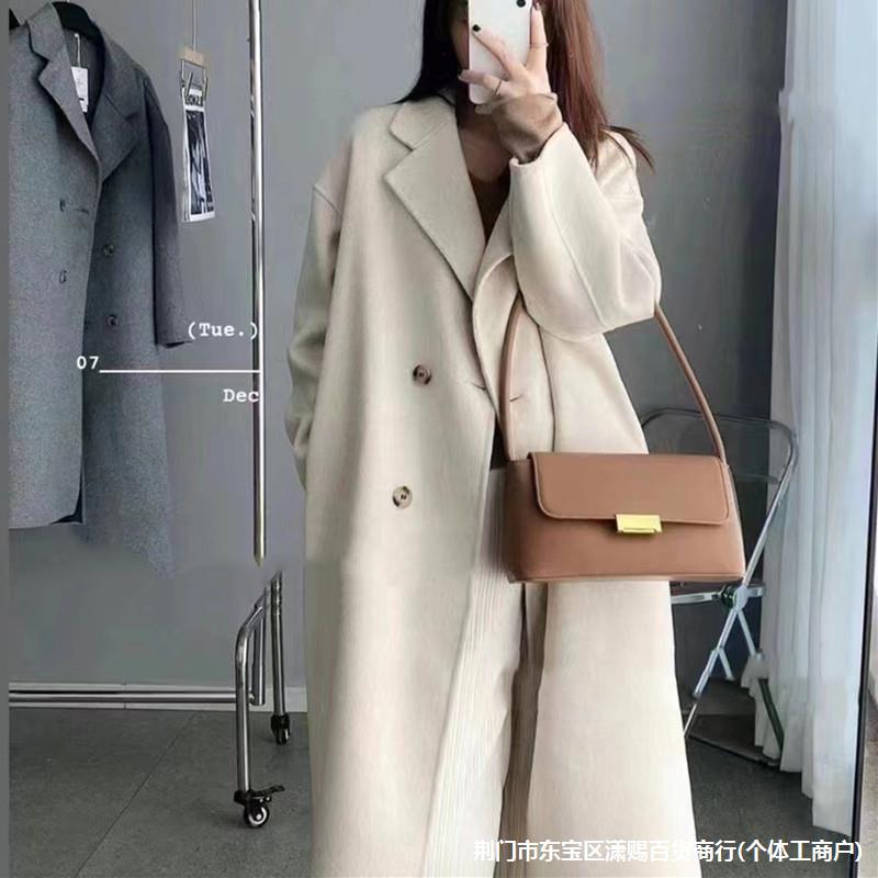High-End Wool and Cashmere Coat for Women, Autumn and Winter 2025 New Korean Style Hepburn Style Woolen Coat, Thickened Woolen Outerwear