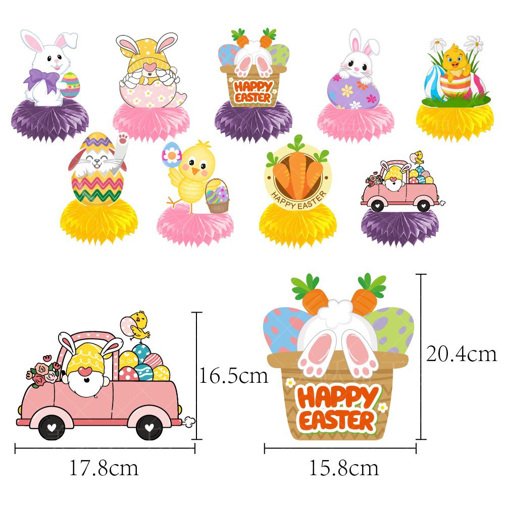 Decoración de Pascua transfronteriza decoración de escritorio lindo conejo Festival enano pollo panal decoración de la Mesa decoración de la escena Accesorios