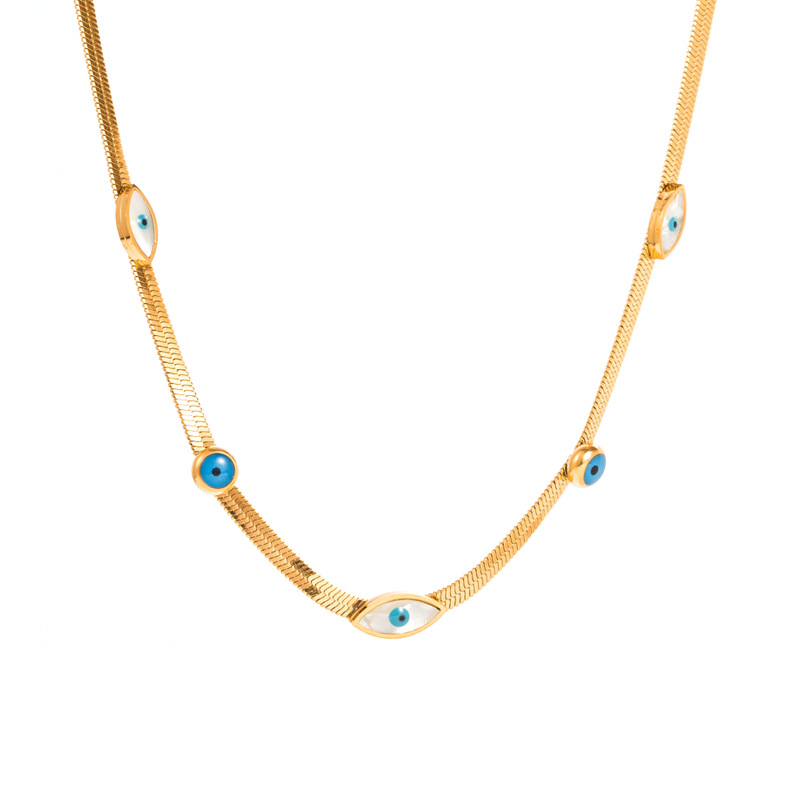 Fashion Flower Titanium Steel Plating Layered Necklaces 1 Piece