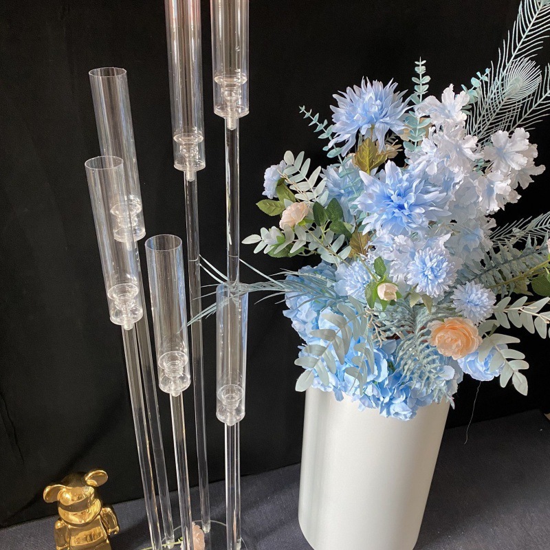 .婚庆路引道具新款透明亚克力步步高烛台婚礼跨境分销领券下单批|undefined