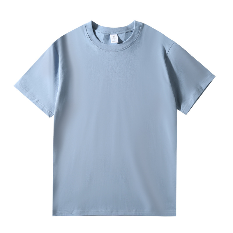 230g de peso pesado, talla europea, herramientas de manga corta, ropa de trabajo, ropa de trabajo, camisa publicitaria, camiseta de algodón con cuello redondo, logotipo impreso personalizado