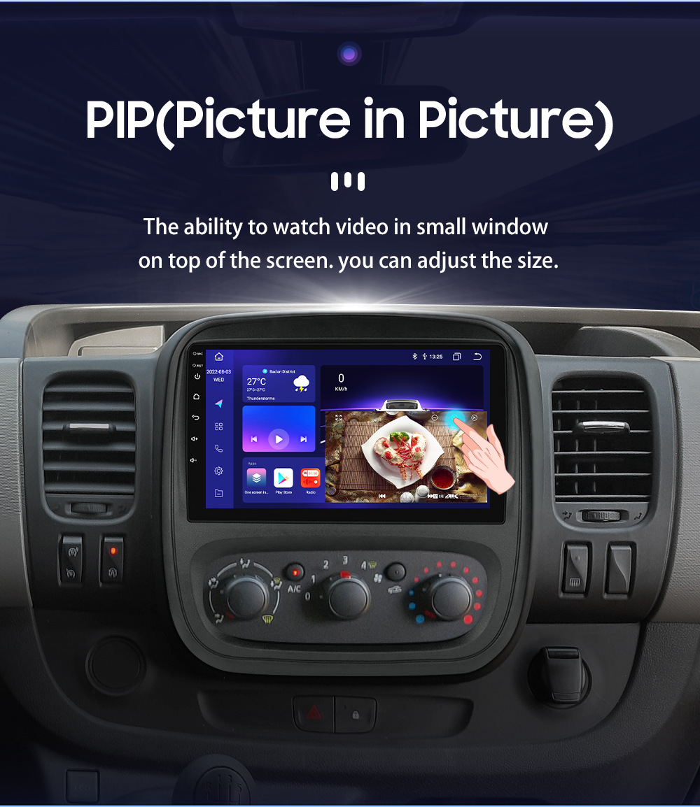 9 inch for 14-21 Renault Trafic 3 Opel Vivaro car Android large screen navigation GPS