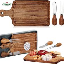 亚马逊相思木熟食板不规则奶酪芝士砧板披萨面包木托盘刀叉砧板