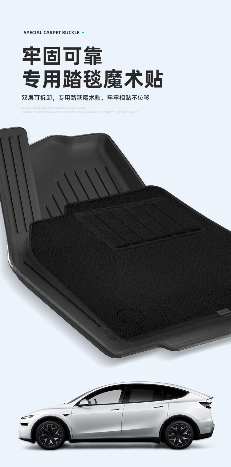 Suitable for 25 Tesla Model Yl Car Floor Mats, Stain-Resistant and Waterproof Special Car Floor Mats, Tpe Floor Mats