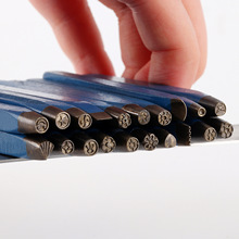 錾刻錾花钢印爱心笑脸铜钱五角星图案金银铜首饰印字雕刻刀加工具