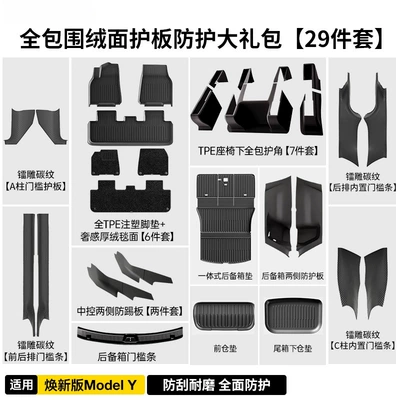 Şüşə kənarı xromları/moldingləri | Guard Front and Rear Anti-Kick Panels - my-renewed-version-new-car-suede-protection-gift-pack