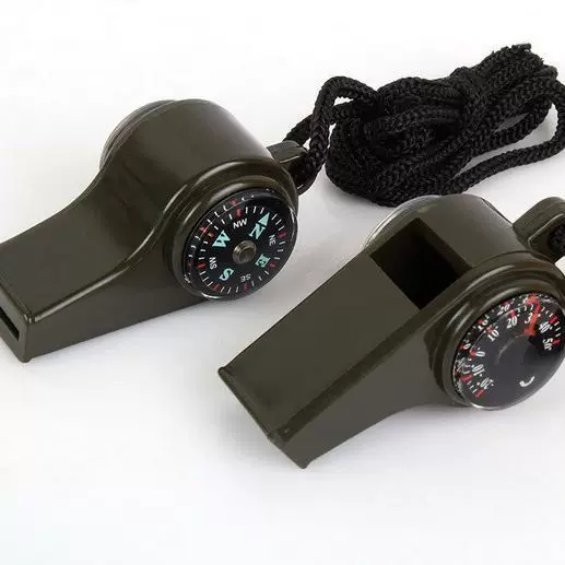 Outdoor supplies three-in-one whistle life whistle with guide and temperature 3-in-1 whistle emergency whistle