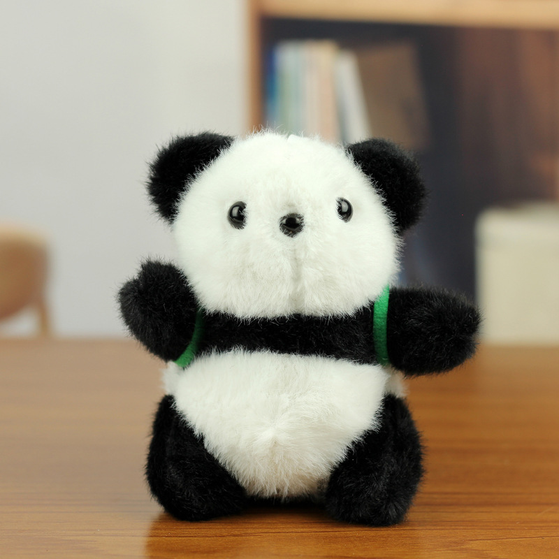 Red en línea lindos lindos colgantes de panda juguetes de peluche muñeca bolsas colgantes muñecas llaveros muñecas panda gigante