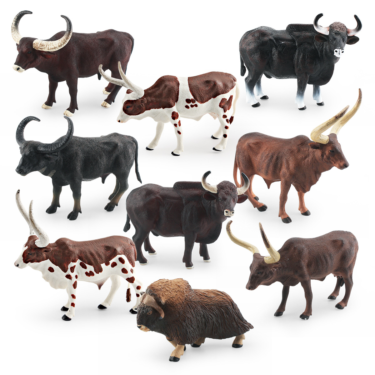 Transfronteriza simulación animal salvaje almizcle buey ancolavatuxi Toro Río buey GOER ganado modelo decoración adornos