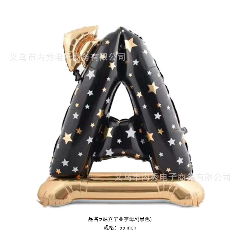 fiesta de graduación de la escuela para tomar fotos de fondo gran sombrero de graduación 4D estereoscópico de pie GRAD oso doctor base globo