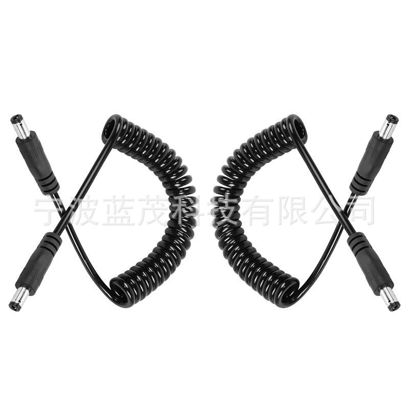 DC5.5x2.1mm公对公电源线 弹簧线全铜12V电源线双公头线