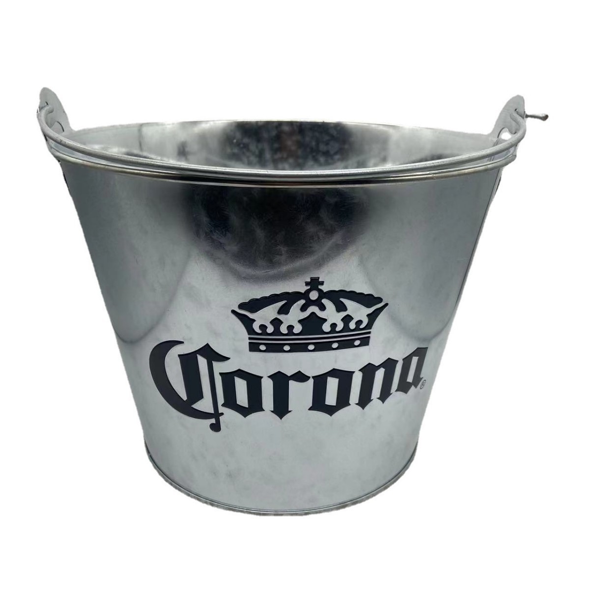 5升镀锌冰桶 酒水饮料啤酒铁桶 圆形储物桶水桶科罗娜金属桶