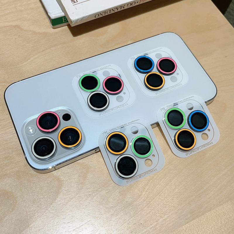 Luminous lens for iPhone14promax universal lens film protective shell Apple 13mini/14pro tide