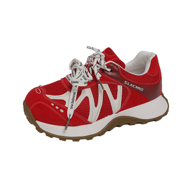 Retro two-tone shoelaces platform